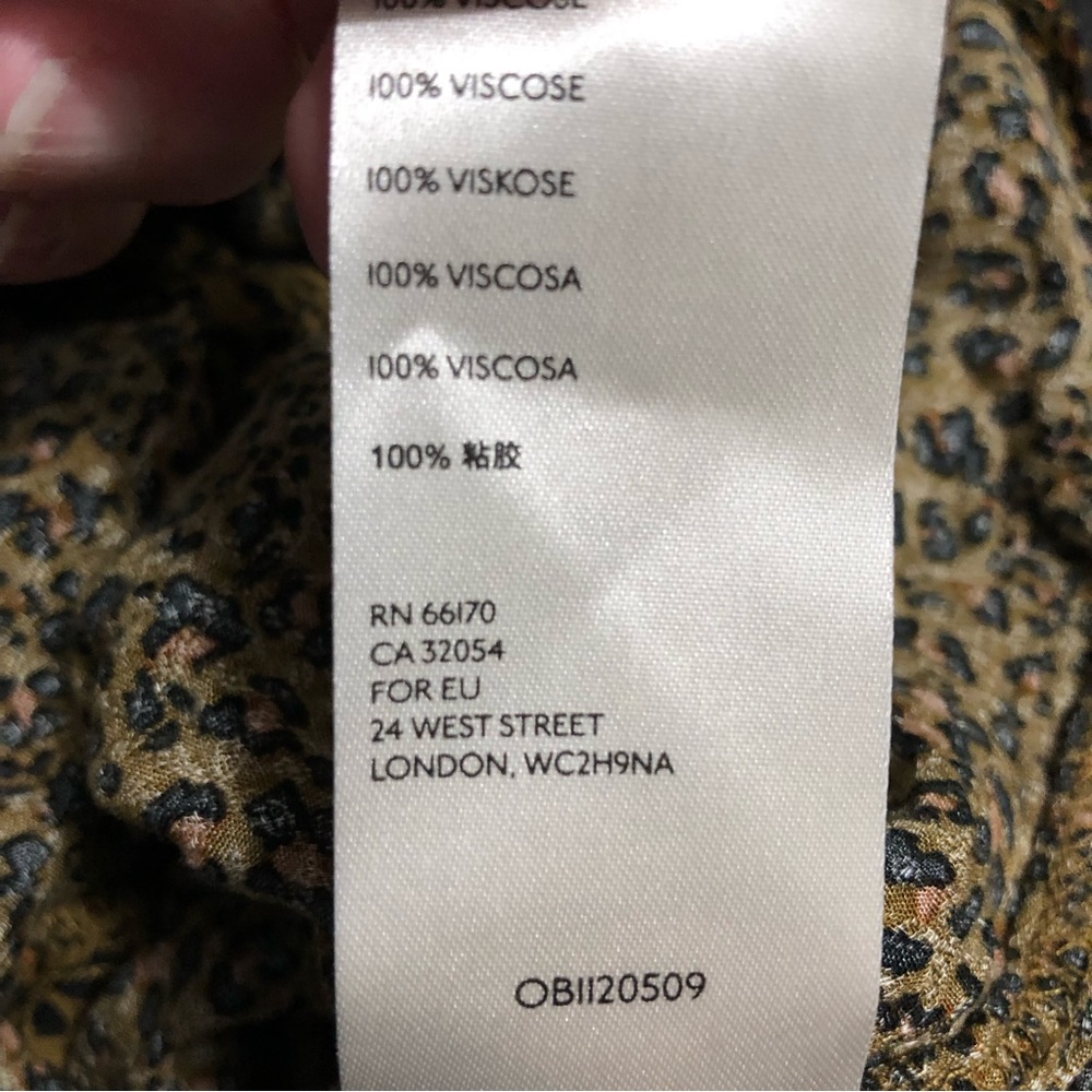 Free People Celia Leopard Print Tie-Front Top S - Picture 7 of 9